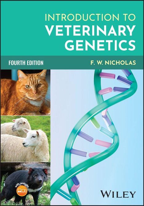 INTRODUCTION TO VETERINARY GENETICS, Fourth Edition, F. W. Nicholas. Katze, Schafe, Tasmanischer Teufel, DNA-Doppelhelix.