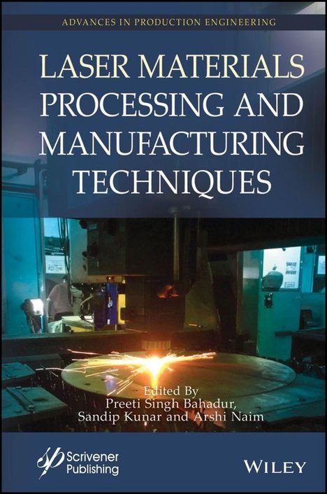 "Laser Materials Processing and Manufacturing Techniques" in weißer Schrift. Darunter eine Lasermaschine bei der Arbeit.