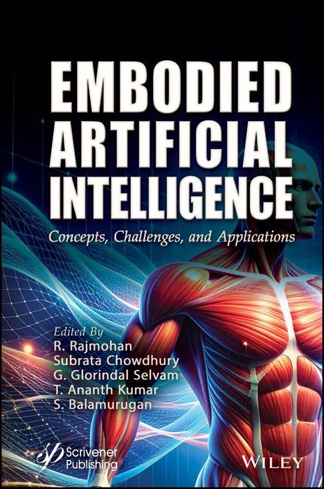 „Embodied Artificial Intelligence: Concepts, Challenges, and Applications, bearbeitet von fünf Autoren“. Ein Mensch mit Muskeln.