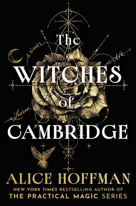 „The Witches of Cambridge“ darüber ein dekoratives Muster, unter dem Text „Alice Hoffman“.
