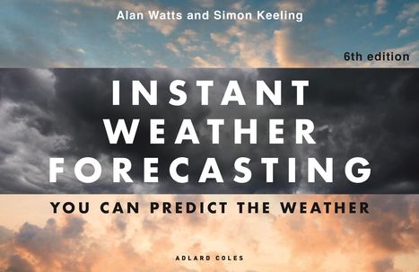 "Instant Weather Forecasting", "You Can Predict the Weather". Wolkenhimmel in verschiedenen Stimmungen.