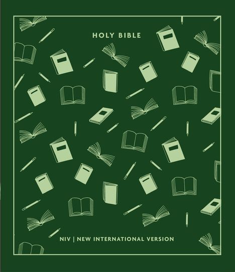 "FINAL COVER TO BE REVEALED. Hodder: Where faith is inspired. NIV Clothbound Journalling Bible." 

Ein lilafarbenes Logo mit einem H.