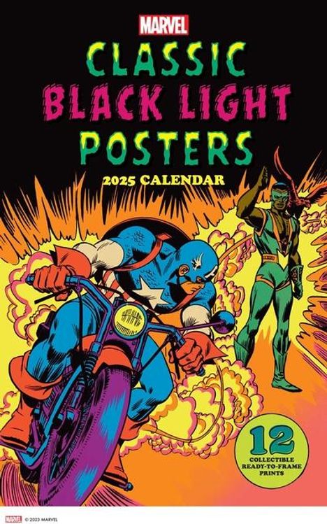 Marvel Entertainment: Marvel Classic Black Light 2025 Poster Calendar, Kalender