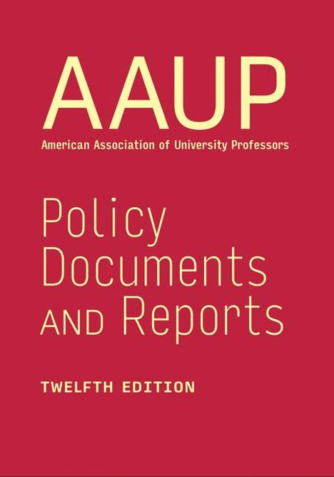 Aaup: Policy Documents and Reports, Buch