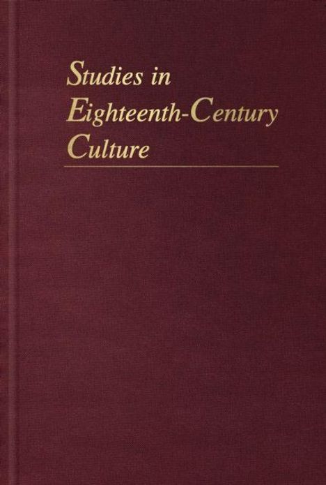 „Studies in Eighteenth-Century Culture“ in goldener Schrift auf einem weinroten Hintergrund.