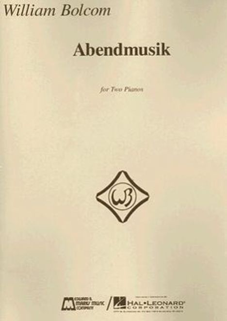 William Bolcom: Abendmusik for Two Pianos, Noten