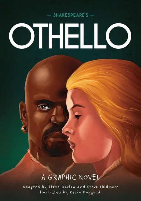 "Shakespeare's Othello: A Graphic Novel." Zwei Personen in Nahaufnahme, ein Mann und eine Frau, frontal und im Profil.