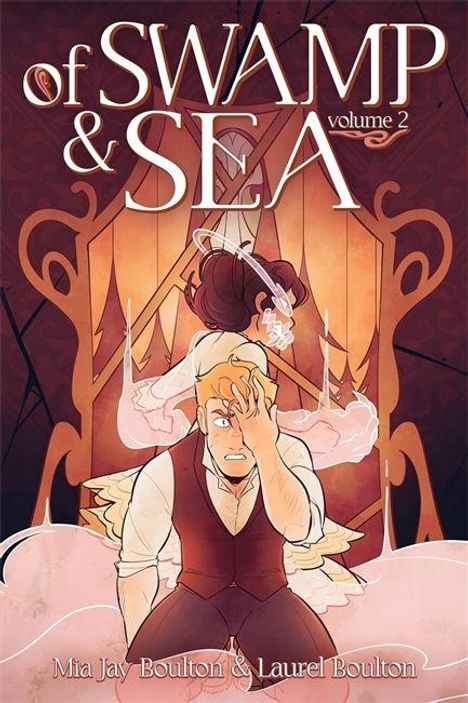 Text: "of SWAMP & SEA volume 2. Mia Jay Boulton & Laurel Boulton". Illustration: Zwei Figuren in eleganter Kleidung.