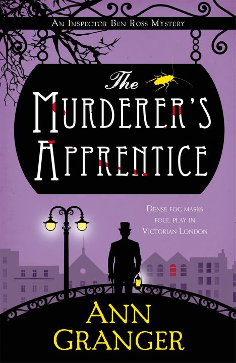 Titel: "The Murderer's Apprentice". Darunter eine dunkle Silhouette eines Mannes mit Laterne auf einer Brücke.