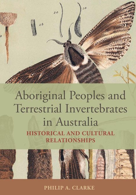 „Aboriginal Peoples and Terrestrial Invertebrates in Australia“ steht über einer Illustration eines Insekts.