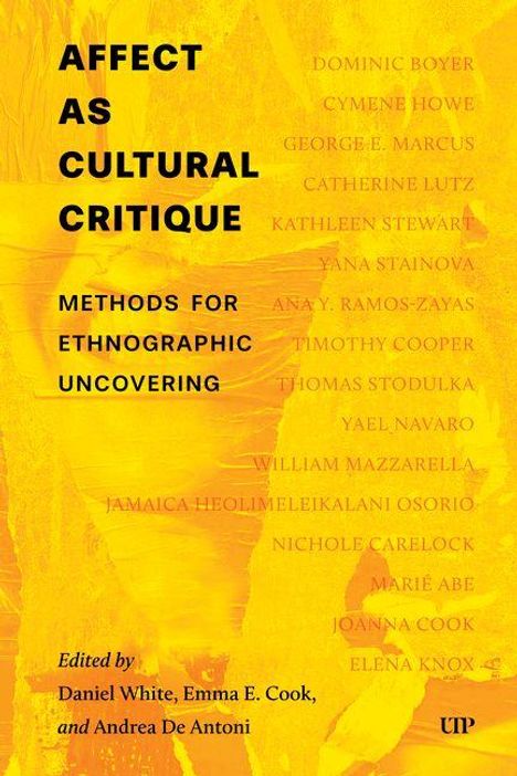Daniel White: Affect as Cultural Critique, Buch