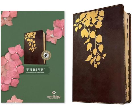 NLT Thrive Devotional Bible for Women (Leatherlike, Cascade Deep Brown, Indexed), Buch