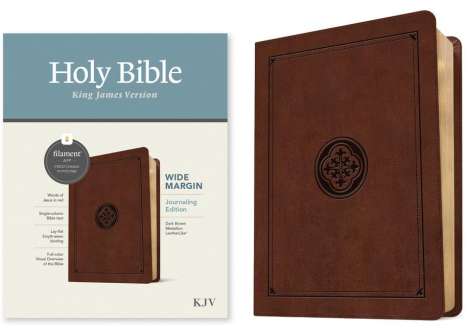 KJV Wide Margin Bible, Filament-Enabled Edition (Leatherlike, Dark Brown Medallion, Red Letter), Buch