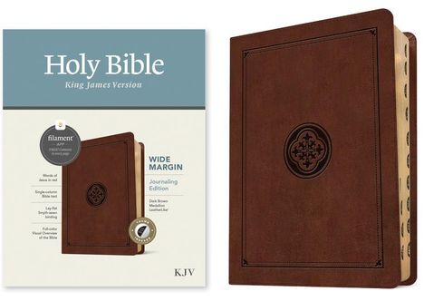 KJV Wide Margin Bible, Filament-Enabled Edition (Leatherlike, Dark Brown Medallion, Indexed, Red Letter), Buch