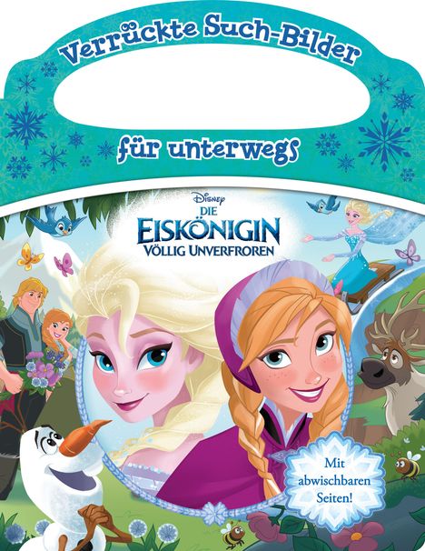 Disney Die Eiskönigin - Verrückte Such-Bilder für unterwegs - Wimmelbuch - Pappbilderbuch mit Stift und abwischbaren Seiten ab 3 Jahren, Buch