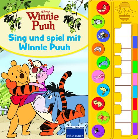 Disney Winnie Puuh - Sing und spiel mit Winnie Puuh - Liederbuch mit Klaviertastatur - Vor- und Nachspielfunktion - 10 beliebte Kinderlieder - Soundbuch, Buch