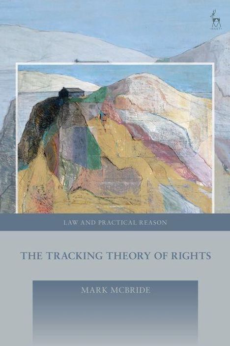 "LAW AND PRACTICAL REASON", "THE TRACKING THEORY OF RIGHTS", "MARK MCBRIDE". Abstraktes Gemälde mit Bergen.