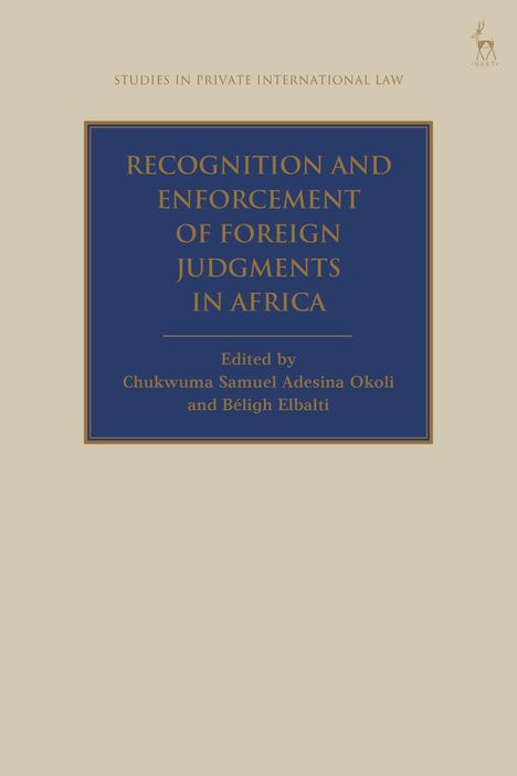 „Recognition and Enforcement of Foreign Judgments in Africa“, herausgegeben von Okoli und Elbalti, mit Logo oben rechts.