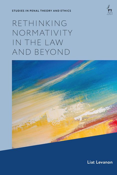 Rethinking Normativity in the Law and Beyond. Abstraktes Gemälde mit kräftigen Gelb- und Blautönen.
