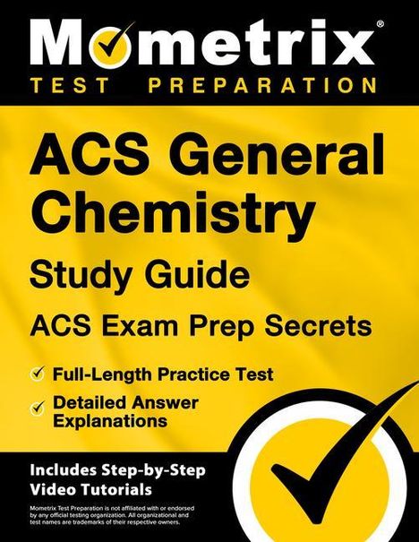 Acs General Chemistry Study Guide - Acs Exam Prep Secrets, Full-Length Practice Test, Detailed Answer Explanations, Buch