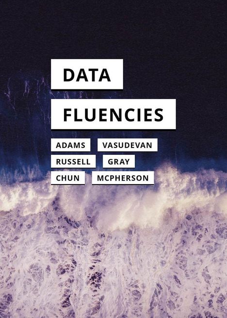 DATA FLUENCIES. Namen: Adams, Vasudevan, Russell, Gray, Chun, McPherson. Stürmische Welle im Hintergrund.