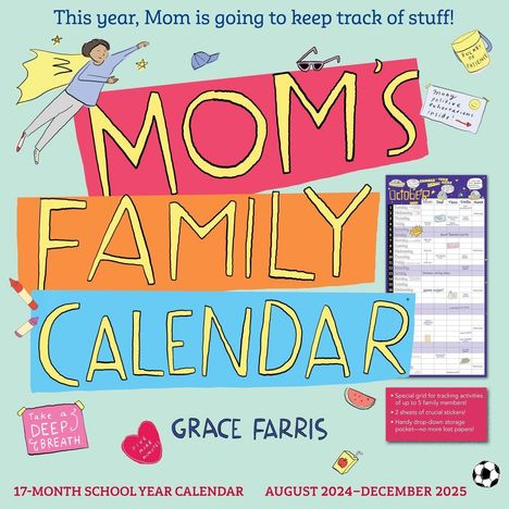 Grace Farris: Mom's Family Wall Calendar 2024-2025, Kalender