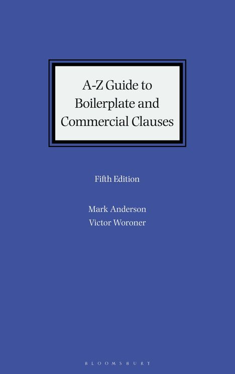 Mark Anderson: A-Z Guide to Boilerplate and Commercial Clauses, Buch