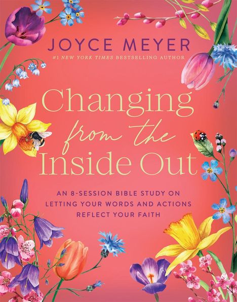 „Changing from the Inside Out“. Buntes Cover mit Blumenillustrationen, lebendig in Rosa- und Violetttönen.