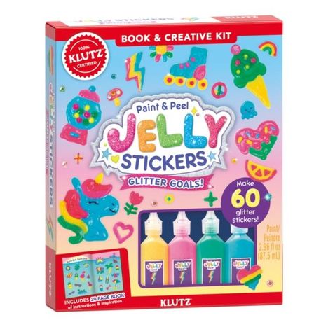 Editors Of Klutz: Paint & Peel Jelly Stickers: Glitter Goals!, Buch