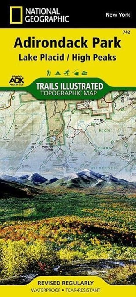 National Geographic Maps: Lake Placid, High Peaks: Adirondack Park Map, Karten