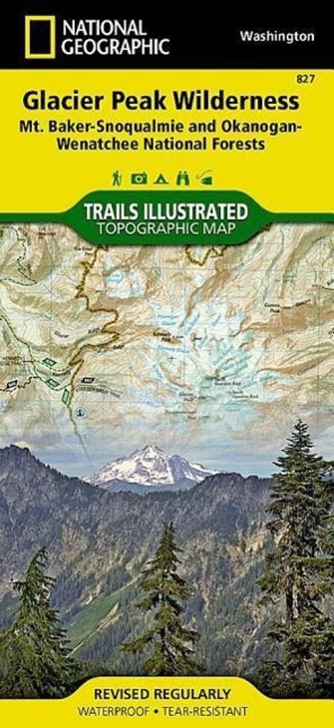 National Geographic Maps: Glacier Peak Wilderness Map [Mt. Baker-Snoqualmie and Okanogan-Wenatchee National Forests], Karten