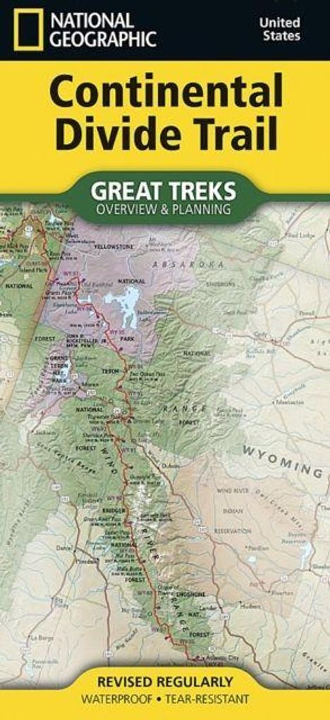 Text: "Continental Divide Trail", "Great Treks", "Overview & Planning". Karte mit Route durch die USA.