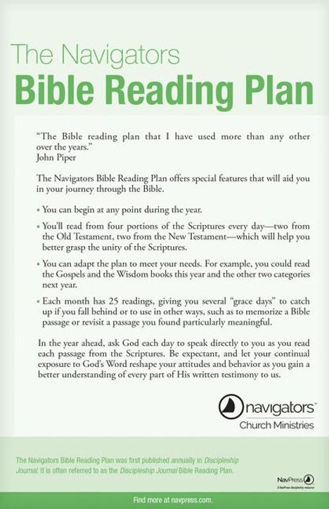 The Navigators Bible Reading Plan 25-Pack, Diverse