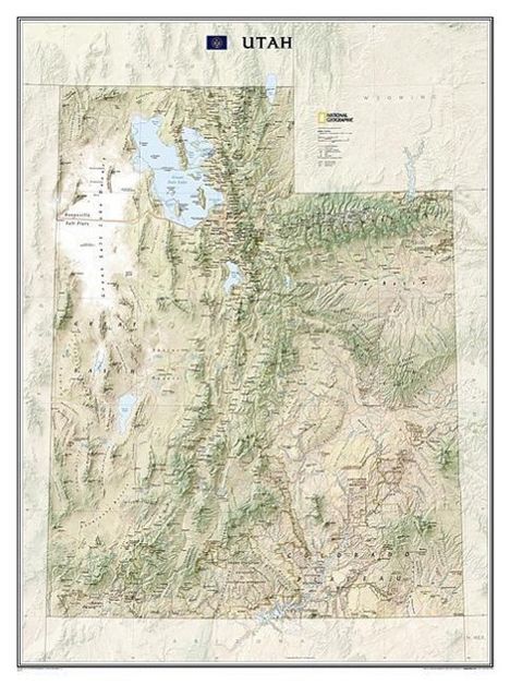 National Geographic Maps: National Geographic Utah Wall Map - Laminated (30.25 X 40.5 In), Karten