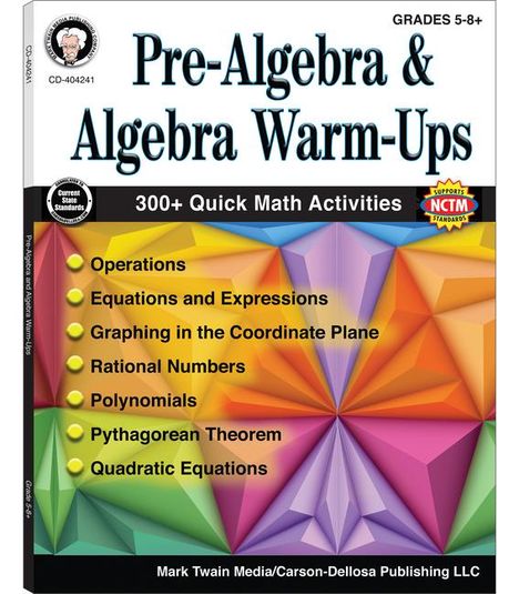 Cindy Barden: Pre-Algebra and Algebra Warm-Ups, Grades 5 - 12, Buch