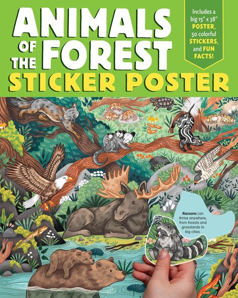 Editors Of Storey Publishing: Animals of the Forest Sticker Poster, Buch