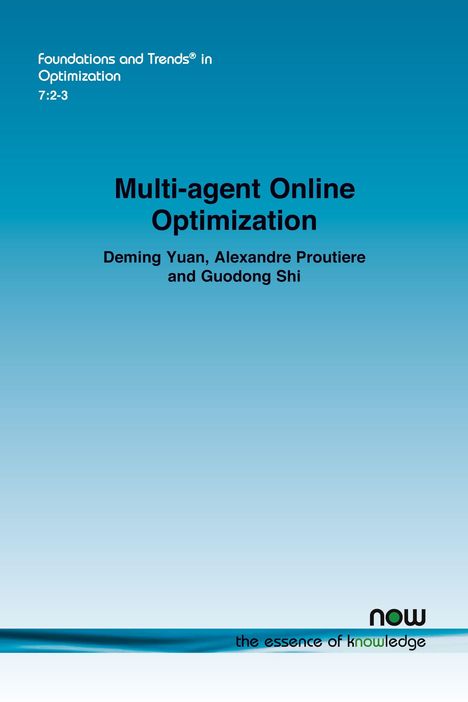 Deming Yuan: Multi-agent Online Optimization, Buch