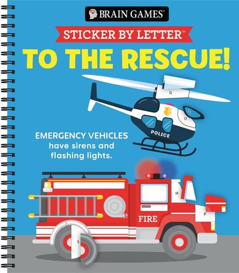 Publications International Ltd: Brain Games - Sticker by Letter: To the Rescue, Buch