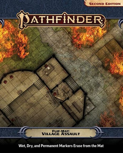 Jason Engle: Pathfinder Flip-Mat: Village Assault, Karten