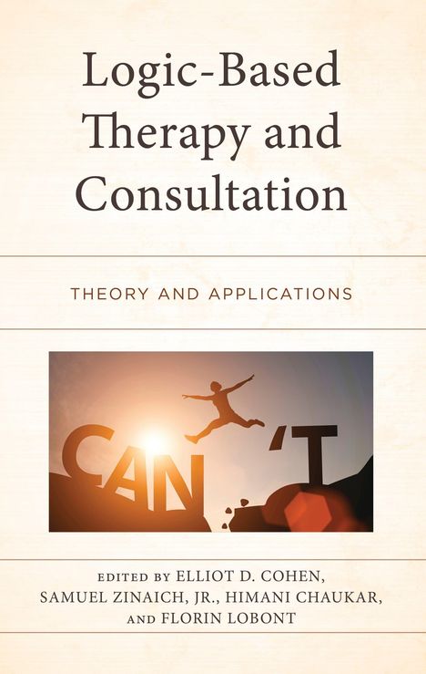 "Logic-Based Therapy and Consultation: Theory and Applications" mit Bild eines Menschen, der "Can't" zu "Can" überspringt.