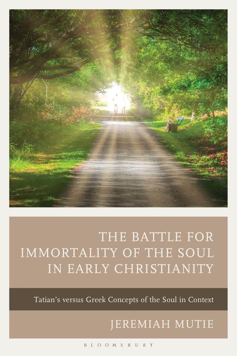 "The Battle for Immortality of the Soul in Early Christianity" von Jeremiah Mutie. Zwei Gestalten auf einem sonnigen Waldrand.