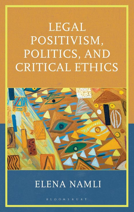 "LEGAL POSITIVISM, POLITICS, AND CRITICAL ETHICS" Elena Namli. Abstraktes Gemälde mit Augen und geometrischen Formen.