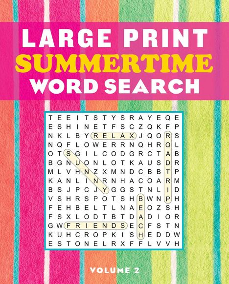 Editors of Thunder Bay Press: Large Print Summertime Word Search Volume 2, Buch