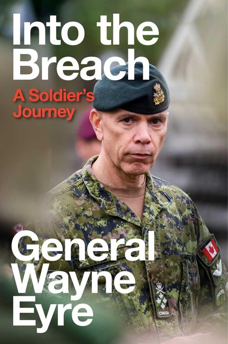 Titel: "Into the Breach: A Soldier's Journey". General in Tarnuniform, trägt ein Barett mit Abzeichen.
