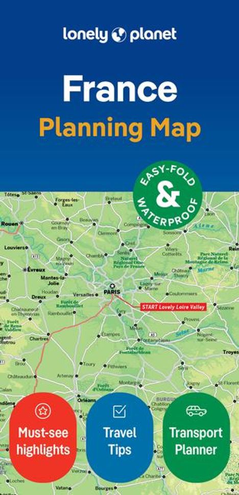 Lonely Planet: Lonely Planet France Planning Map, Karten
