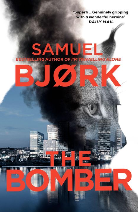 Text: "The Bomber," "Samuel Bjork," "Cover to be revealed." Darunter ein schwarzes Logo mit einem Hahn und dem Wort "bantam."