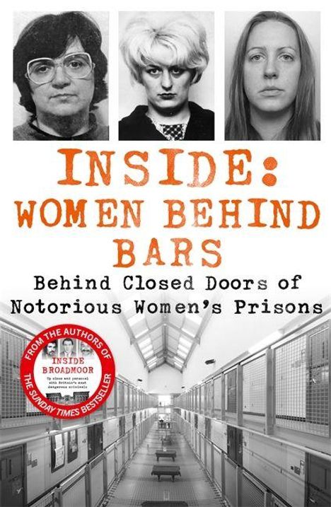"Inside: Women Behind Bars. Behind Closed Doors of Notorious Women's Prisons." Drei Frauenporträts über einem Gefängnisflur.