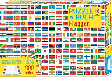 Sue Meredith: Puzzle &amp; Buch: Flaggen, Diverse