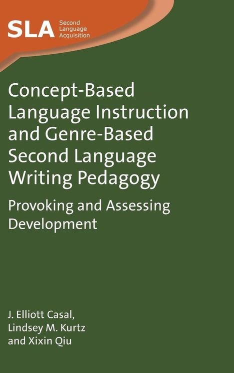 Titel: Concept-Based Language Instruction and Genre-Based Second Language Writing Pedagogy. Autoren: Casal, Kurtz, Qiu. Oben links ein SLA-Logo.