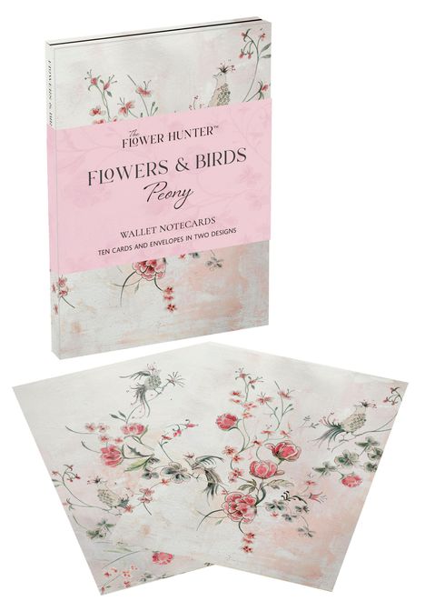 Flowers &amp; Birds Peony Wallet Notecards, Buch